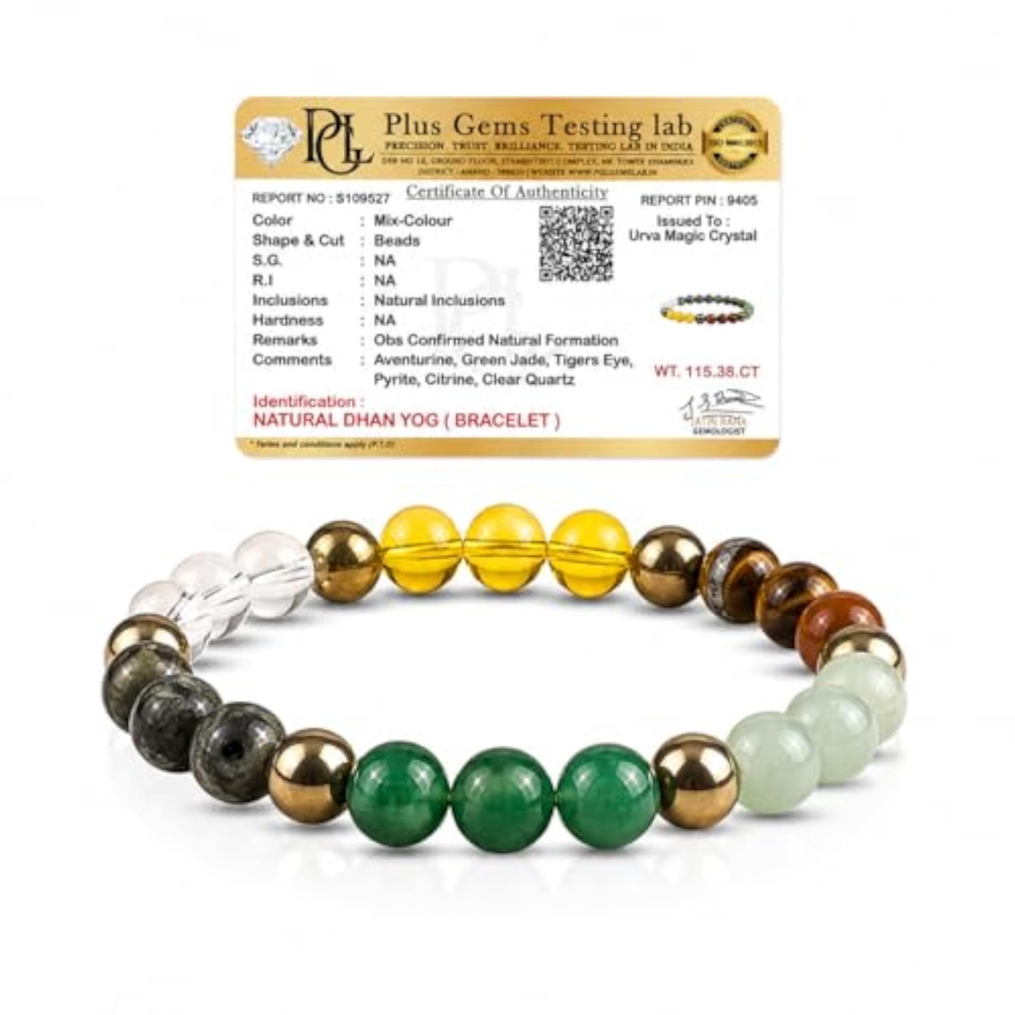 Dhanyog Crystal Bracelet for Wealth & Prosperity
