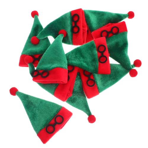 Mini chapeau de Père Noël TOYANDONA pour bouteille de vin et déco de table festive - Lot de 10