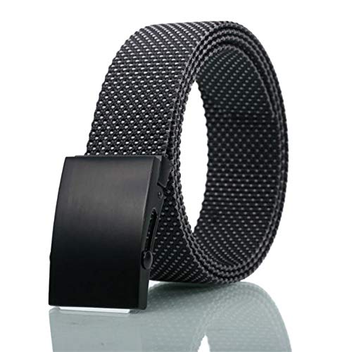 Ceinture homme en nylon et toile avec boucle métal robuste pour jeans et pantalon