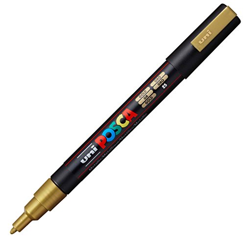 posca Marcador de tinta artística (PX179382000), Dourado, Fine