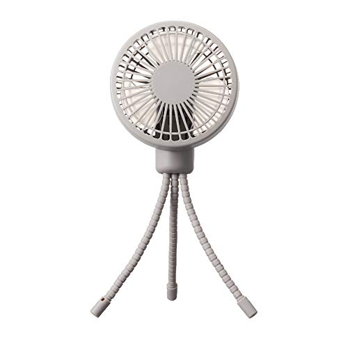 ドウシシャ 携帯扇風機 お出かけファン 2電源 風量3段階 ピエリア グレー FSU-92B GY
