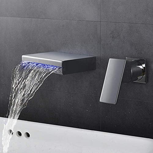 Robinet cascade à LED mural pour éliminer les éclaboussures de bain - 8