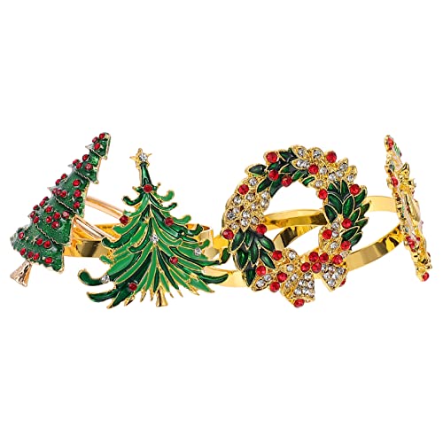 ORFOFE Anéis Centrais de 32 Peças Fivelas de Guirlanda de Festa Clipe de Strass Mostrado Fecho Janta