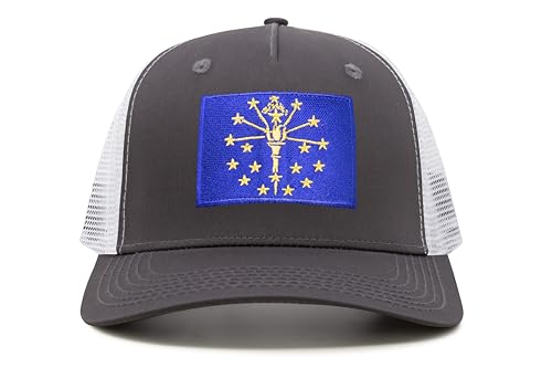 Image of International Tie State Hat for Men and Women, Adjustable Snapback Trucker Baseball Cap with Embroidered Patch