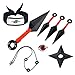 I3C Anime Cosplay Props Halloween Ninja Costume Toys - Diadema anti-Konoha, anillo Akatsuki ZHU, collar Itachi, juguetes Shinobi para unisex