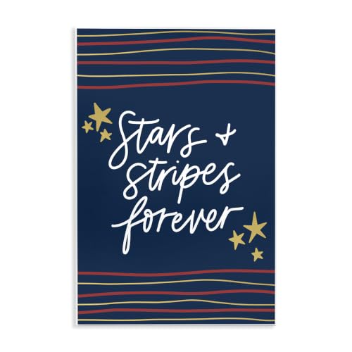 Americana Stars Stripes Forever, 13 x 19 Inch Mounted Print on Wall Plaque