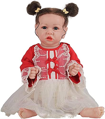 MWKL Nette Reborn Puppe Vollsilikon Körper Wiedergeburt Puppe Simulationspuppe Lebensechte Realistische Badebare Reborn… – Bild 3
