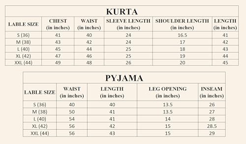 Image of KRAFT INDIA Men's Cotton Solid Kurta With Drawstring Pyjama Set