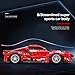 Bulokeliner Modellino di carrozzina sportiva per Ferrari 488, 1324, mattoncini da costruzione, scala 1:14, modellino di mattoncini sportivi compatibile con Lego Technic