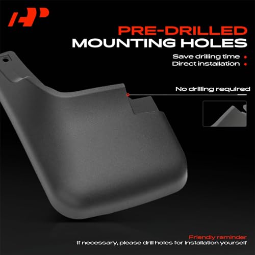 Image of A-Premium Mud Flaps Compatible with Honda CR-V 1997-2001, No Drilling Required Mud Guards with Hardware Accessories, Set of 2 Front Sides