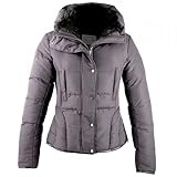 PFIFF 102073 Steppjacke Mollymook, wattierte Reitjacke Seitenschlitze Stehkragen, Anthrazit Damen 40