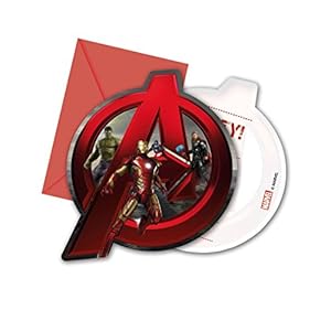 Avengers Age of Ultron Party uitnodigingen, 6 stuks