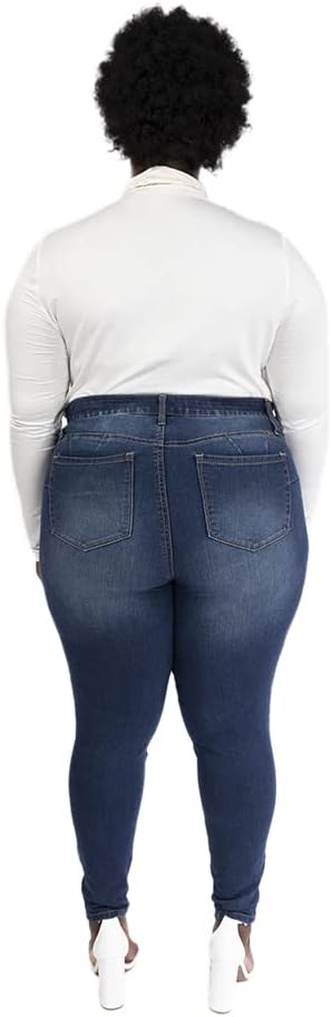 1822 Denim Women's Plus-Size 28" Contour High-Rise Ankly Skinny Jeans