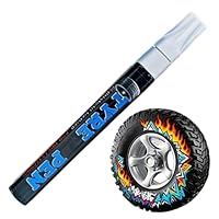 Fyrdyn Tire Paint Pen,Permanent Weatherproof Erasable Tyre Drawing Marker | Car Wheels Lettering Paint Pen,for Motorcycle, Bikes, Bicycles, Metal, Glass