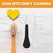 PRETYZOOM Multifunctional Crevice Cleaning Brush Set 10pcs Handheld Gap Scrubbers for Phone Ports and Water Bottles, Mini Grout Cleaning Tools for Home and Electronics, Black White