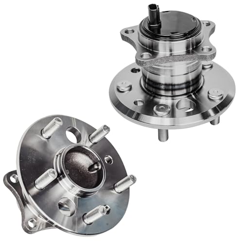 Image of Detroit Axle - 4pc Steering Knuckles Kit for 07-11 Toyota Camry, 07-12 Lexus ES350, 2 Front Steering Knuckles & Wheel Bearing Hubs 2 Rear Wheel Bearing Hubs 2007 2008 2009 2010 2011 Replacement
