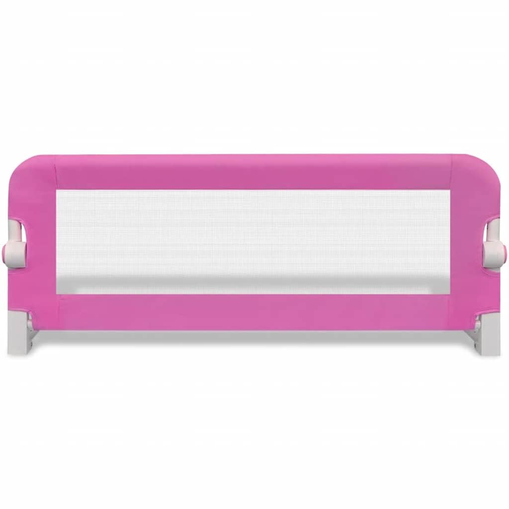 Kleinkind Bettschutzgitter 2 STK Rosa 102x42 cm klappbar mit Netzgewebe Bettschutzgitter für Kinderbett Babybett Elternbett Sturzschutz Absturzsicherung Sicherheit beim Schlafen
