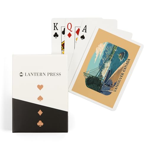 Lantern Press Vancouver Canada Lions Gate Bridge naipes póker