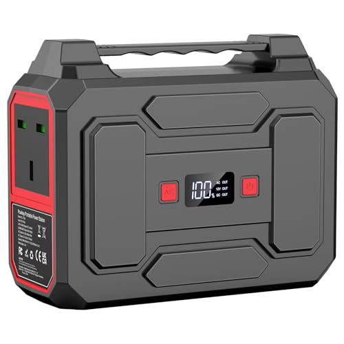 Powkey 100W Portable Power Station 99Wh/27000mAh Portable power supply, Solar generator with AC/DC/USB/Type C Outlet for Outdoor Camping Travel Fishing Emergency