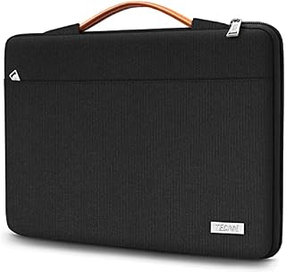 TECOOL 15.6 Inch Laptop Sleeve Case for 15 Inch Acer HP Acer Lenovo Dell Samsung Notebook Chromebook, MacBook Pro 16" Protective Carry Bag Cover with Retractable Handle, Black
