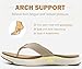 COFACE Flip Flops for Women with Arch Support Beach Thong Sandals for Woman Size 8.5 Adjustable Fashion Orthopedic Leather Sandal Outdoor