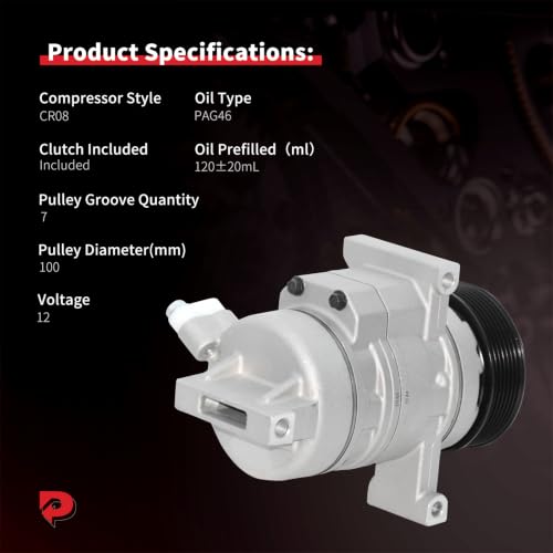 Image of PHOBOOS A /C compressor with Clutch Compatible with Nissan