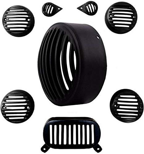 Gate 7 Heavy PVC grill set for Headlight, Tail light, Indicator light cover for RE Bullet Electra 350 cc-image-34