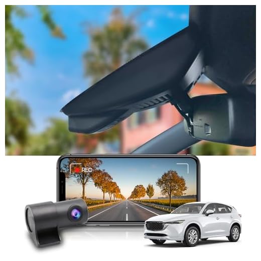 Fitcamx Dashcam Auto Vorne Hinten 2160P+1080P Passend für 2017-2025 Mazda CX-5 CX-9 Sport Grand Touring 2.5S(Kein Schiebedach),OEM 4K Dashcam WiFi, UHD Video, WDR Nachtsicht, G-Sensor, OBD 128GB Karte