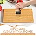 Cutting Board Oil Applicator with Lid, Wood Cutting Board Oil Brush, Wood Wax Applicator Brush for Butcher Blocks Spatulas Spoons Wooden Utensil (Beige)