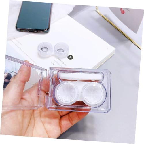 HEALEEP 6 Pçs Mini Caso Colorido Claro Recipiente Caso De Viagem Caso Espelho Kit Pinças Titular Bon