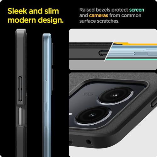 Image of Spigen Essential Sand Blast | vivo iQOO Z8 Case [Flexible] [Air Cushion Protection] iQOO Z8 Back Cover | TPU - Matte Black