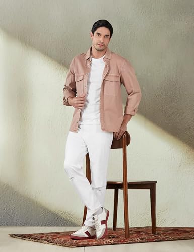 Image of The Indian Garage Co Men Slim Fit Solid Mid-Rise Stretchable Jeans