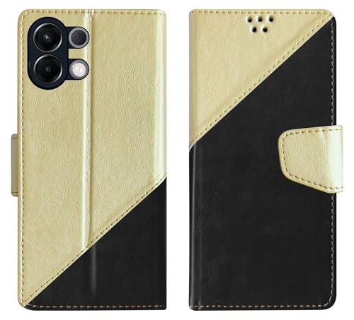 Image of SBMS Flip Cover for Oppo K13 5G Back Cover Case with Magnatic Closure | Inbuilt Stand | Card & Money Pocket (MultiBlack)