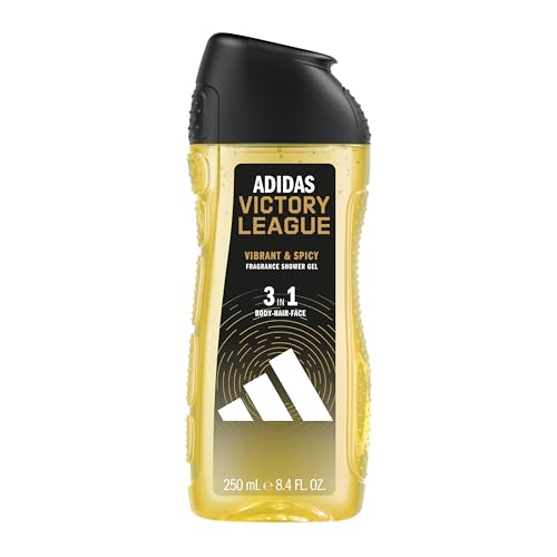 adidas, Victory League Gel Doccia Bagnoschiuma 3 in 1 per Corpo, Capelli e Viso, Formula Vegana, 250ml