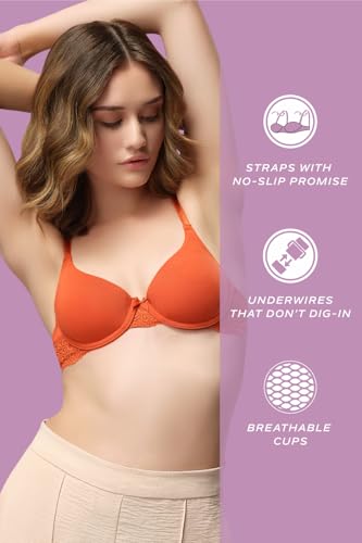 Image of Van Heusen Women's Everyday Cotton Bra|Medium Coverage|Non Padded|Non Wired|Seamless Moulded Cups|Anti Bacterial Tech| Keeps you Fresh|Sweat Absorbent|No Slip Soft Straps|Detachable Straps|Style 11001