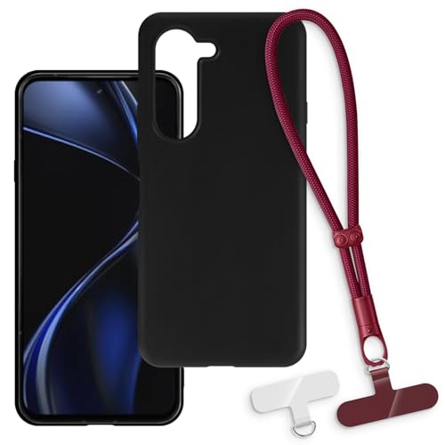 OAGELIM 2-in-1�ی�P�[�X�ƃ��X�g�X�g���b�v FCNT Arrows Alpha F-51F �Ƃ̌݊������� ���O���\�ȃ��j���[�h�t���d�b�J�o�[�A����~�ߕ����h�~�O���b�v�n���h�� (�u���b�N + ���b�h)