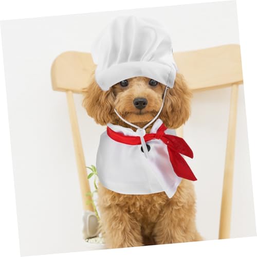 Disfraz Chef para Perros Yardwe Talla Única Blanco miniatura 7