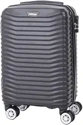 Mala De Viagem Bordo 10 Kg Abs 4 Rodas Duplas Cadeado Embutido (Preto)