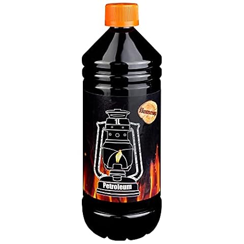 Flameup Nafta do ogrzewania naftowego, pieca lub lampy, 1 l wysokiej czystości nafta do spalania w kominku, ogrzewaniu lub lampie, pali się bez pozostałości i bezzapachowa