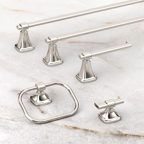 Image of Gatco 5512PN Beverly Towel Ring | Elegant Hand Towel Holder for Bathroom | Luxury Design, Heavy Duty Metal | Polished Nickel Finish