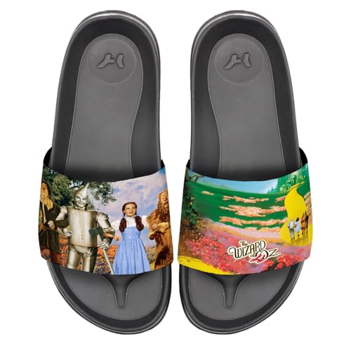 Popfunk Wizard of Oz Journey to the Emerald City Unisex Adult Slides Adjustable Flip Flop Sandals Officially Licensed Hypd Slydr Switch™