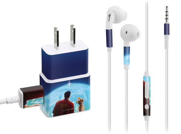 Skinit Decal Other Skin Compatible with Phone Charger - Officially Licensed Superman 2025 Superman & Krypto Watch The Earth Design