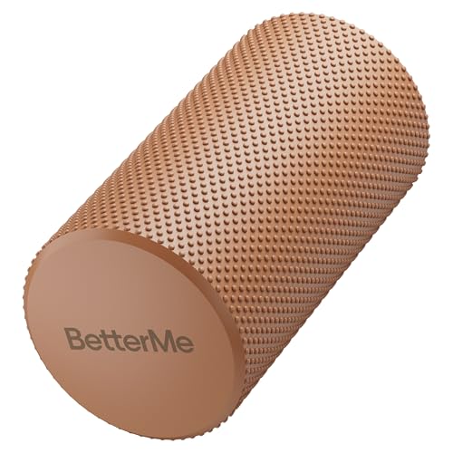 BetterMe Foam Roller for Muscle Recovery – High Density Exercise Roller for Back &Legs – Deep Tissue Massage Roller for Tension, Relief & Stretching (Mocha)
