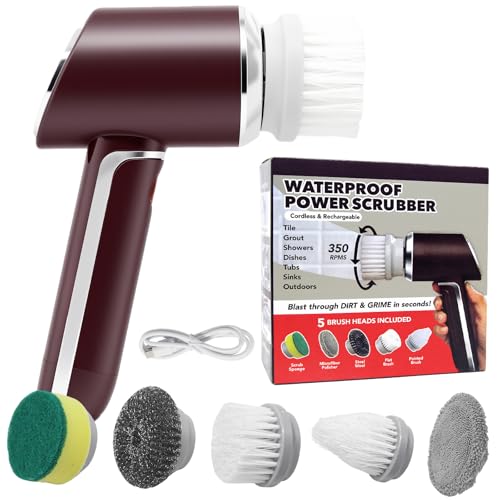 WYOSMALL Cepillo Eléctrico Multifunción, Limpiador Mágico, Cepillo de Cocina con 5 Accesorios, para una Limpieza Fácil y Profunda WYOSMALL Cepillo Eléctrico Multifunción, Limpiador Mágico, Cepillo de Cocina con 5 Accesorios, para una Limpieza Fácil y Profunda