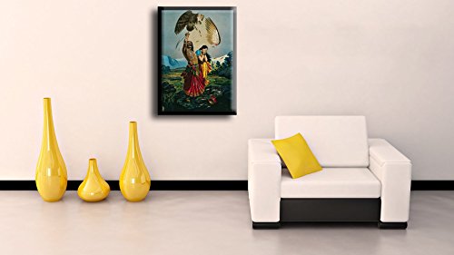 Image of Tallenge - Jatayu Vadham - Raja Ravi Varma Mythology Collection - Medium Canvas - Framed (17 x 24 inches)