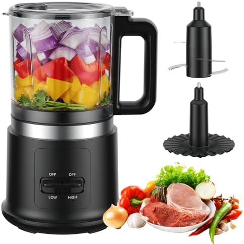 Electric Chopper – 400W Multifunction Kitchen Robot with 2 Speeds...