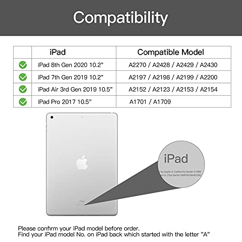 Backlit Keyboard Case For Ipad 10.2 9Th 8Th 7Th Generation - Wireless Detachable Keyboard Thin Slim Smart Folio Stand Tablet Cover Case For Ipad 10.2 Inch/Ipad Air 10.5"(3Rd Gen)/Ipad Pro 10.5", Blue #TOP7