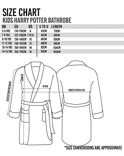 Harry Potter Dressing Gown Kids Red Or Blue Options Pyjama Robe 11-12 Years #TOP6