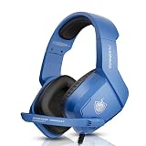 PHOINIKAS Gaming Headset for PS4, PS5, PC, Laptop, Stereo Over Ear Gaming Headphones with Noise-Canceling Mic, Gaming Headsets for XboxOne, Switch, Laptop, Mac, Phone (Navy Blue)