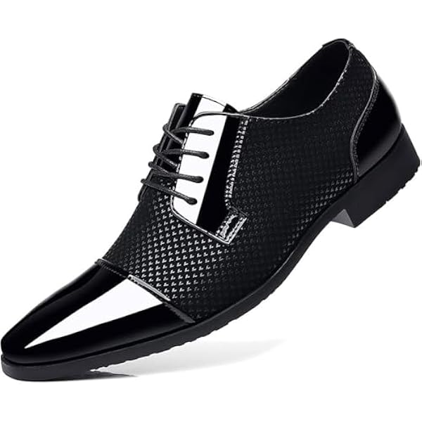 Męskie sznurowane skórzane buty lekkie buty biznesowe modne buty na co dzień oddychające buty ślubne odporne na zużycie garnitury uda/B/42EU